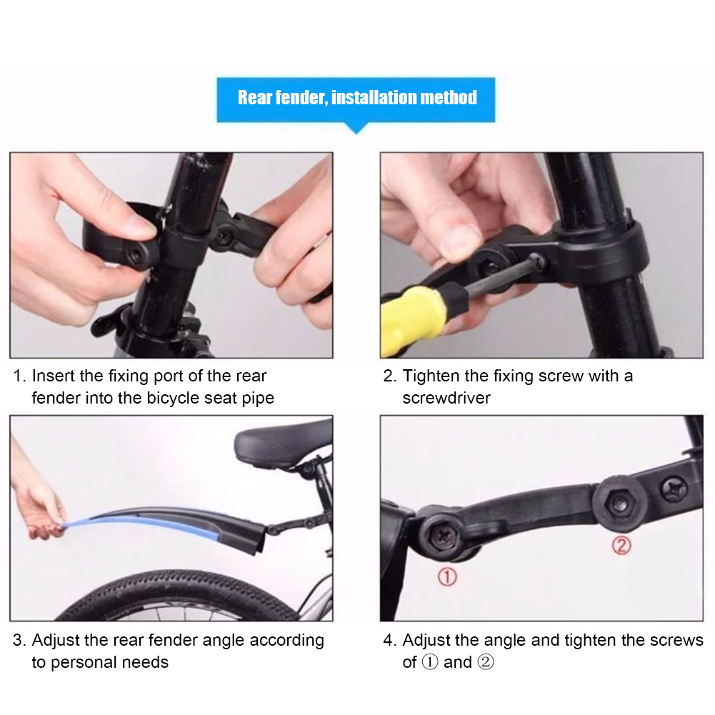2Pcs Mountain Bike Mudguard Wi - Fender Mudguard Set recension och pris