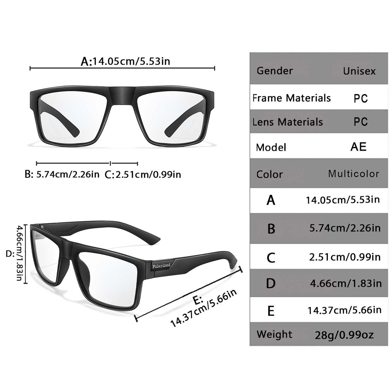 3-Pairs Classical Square Photo - Cycling Zones recension och pris