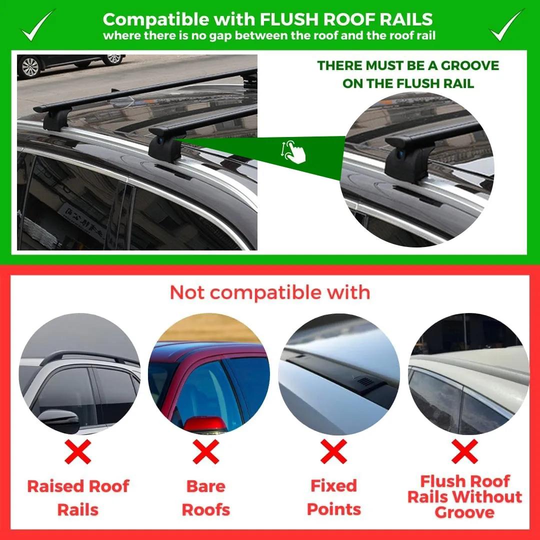 2PCS Aluminum Ajustable Crossb - Cargo Rack Aluminum recension och pris